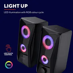 Акустична система Trust GXT 606 Javv 2.0, USB/AUX, RGB, чорний - мініатюра 9