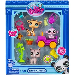 Ігровий набір Littlest Pet Shop Сафарі 00524 аксесуари та 3 фігурки
