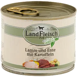 Консерви для собак LandFleisch Adult Dog Lamm und Ente mit Kartoffeln (ягня, качка, картопля) 195 г