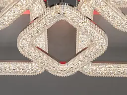 Люстра стельова LED Diasha 2205/4+4HR, 130W, 3200K-6500K, хром, сучасний стиль, з пультом управління - мініатюра 6