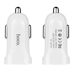 Автомобільний зарядний пристрій Hoco Z2 White + USB Cable iPhone 6 - мініатюра 2