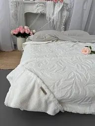 Покривало Zeintex Palermo махрове бавовняне молочне 200х300 см