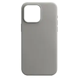 Кожаный чехол-панель для Apple iPhone 15 Pro Max, FAKE Leather Case, серый, искусственная кожа, премиум, противоударный, защита всего корпуса, с мягкой подкладкой, поддержка MagSafe и беспроводной зарядки, ArmorStandart (ARM76307)