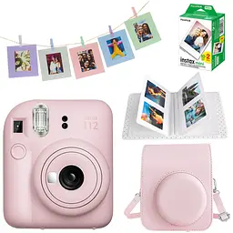 Набор камера Fujifilm Instax Mini 12, Фотобумага 20шт, Чехол, Фотоальбом на 64 фото, Фоторамки