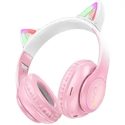 Навушники Hoco Bluetooth W42 Cat Ears over-ear BT headphones рожеві