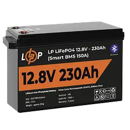 Акумулятор LP LiFePO4 12V (12,8V) - 230 Ah (2944Wh) (Smart BMS 150А) з BT пластик - мініатюра 4