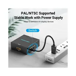 Конвертор HDMI to RCA Metal Type black Vention (AEEB0) - мініатюра 11