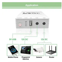UPS ДБЖ безперебійне живлення для роутера/комутатора/PON WGP 5V/12V/12V, 1A, 8800mAh - мініатюра 7