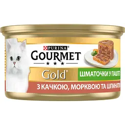 Вологий корм для котів Gourmet Паштет з качкою морквою та шпинатом 85 г - мініатюра 2