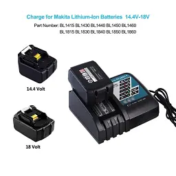 Пристрій для швидкого заряджання акумуляторів Makita DC18RC LXT/CXT 195584-2 BL1415, BL1815, BL1430, BL1830 - мініатюра 2
