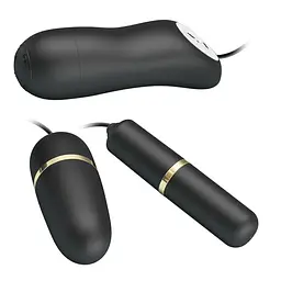 Набір іграшок Pretty Love Double Vibro Bullet 2 шт. чорний - мініатюра 7