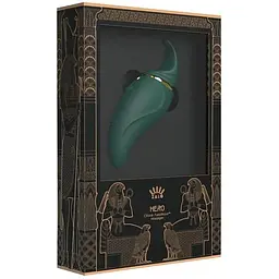 Дизайнерський вібратор 2 в 1 з язичком Zalo Hero Jewel Green та кристалом Swarovski - мініатюра 9