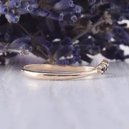 Каблучка з жовтого золота з сапфірами 18 K-0237 - мініатюра 2