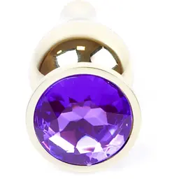 Анальна пробка Boss Of Toys Boss Series - Jewellery Gold Butt Plug Purple, BS6400070, Золотий / Фіолетовий - мініатюра 2