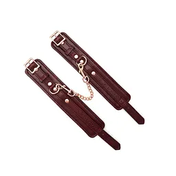 Шкіряні поножі Liebe Seele Wine Red Ankle Cuffs - мініатюра 8