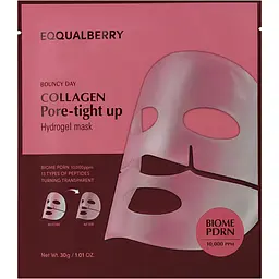 Маска для обличчя Eqqualberry Collagen Pore-Tight Up Hydrogel Mask колагенова для звуження пор 30 г