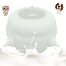 Cиліконова годівниця для молока для цуценят і кошенят Derby white з підставкою - мініатюра 2