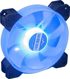 Вентилятор 120 мм, Frime 'Iris', чорний, 120х120х25 мм, синій LED підсвічування (12 LED), 1030 об/хв, 23.4 дБ(А), 3-pin + MOLEX,