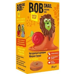 Bob Snail набір Цукерки яблучно-грушеві + іграшка 2748 П 20 г Різнокольоровий (4820219342748)