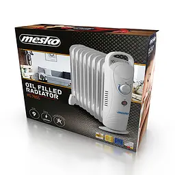 Олійний радіатор Mesko MS 7805 (9 секцій) - мініатюра 6
