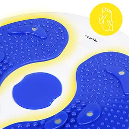 Диск здоров'я для талії Cornix Twisting Waist Disc з еспандерами White/Blue XR-0448 - мініатюра 3