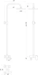Душова система Globus Lux DS0010, Хром - мініатюра 5