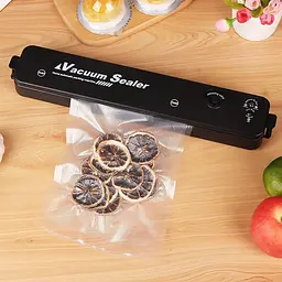 Вакуумний пакувальник для харчових продуктів Vacuum Sealer домашній автоматичний вакууматор, A-plus Чорний 87733 - мініатюра 4