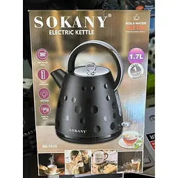 Електрочайник Sokany SK-1033 безшумний 1850 Вт 1.7 л Чорний - мініатюра 8