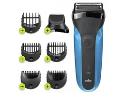 Електробритва Braun Series 3 310BT Wet&Dry black/blue - мініатюра 2