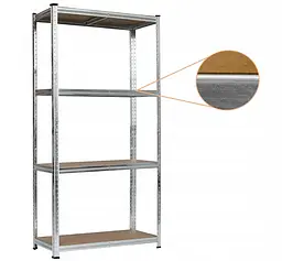 Стелаж LEOBRO Premium 150 х 70 х 30 см, 175кг/полиця, 4 полиці (LB-R111) - мініатюра 3