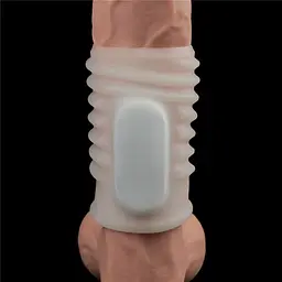 Насадка на пеніс Lovetoy Knights Ring Vibrating Spiral 10 см білий - мініатюра 5