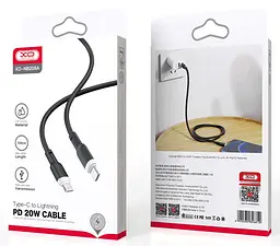USB Кабель XO NB208A Type-C-Lightning Liquid Silicone 20W 3A 1.0m Чорний - мініатюра 2