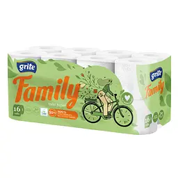 Туалетний папір Grite Family 3 шари 16 рулонів (4770023141115)