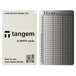 Мнемонічний планшет Lapua Seed phrase keeper for Tangem (LSPKT)