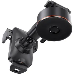 Автотримач Baseus Wisdom Auto Alignment Car Mount 15W із бездротовою зарядкою Black [CGZX000101] [113778] - мініатюра 3