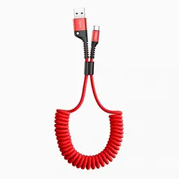 Кабель Baseus Fish Eye Spring Cable USB to Type-C 2A 1m CATSR-09 Red