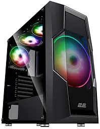 Корпус Turbo G2057B без БЖ 2xUSB3.0 1xUSB2.0 1x200мм ARGB 3x120мм ARGB VGA 345мм LCS 2E Gaming teh0018871