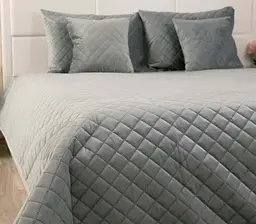 Покривало Руно VeLour 150х220 "Dark Grey ромб" (360.55_Dark Grey ромб) - мініатюра 3