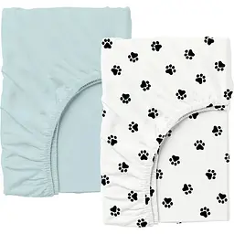 Набір простирадл на резинці Cosas LIGHT BLUE PAWS 60х120х12 см (SetSheet_LightBlue_Paws_120x60)