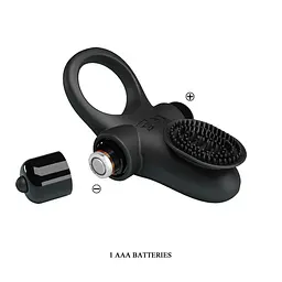 Ерекційне кільце - Pretty Love Vibrant Penis Ring II Black - мініатюра 5