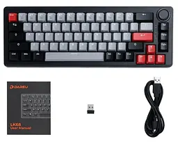 Клавіатура DAREU EK65G Black Gray (KB-EK65G-BK) - мініатюра 4
