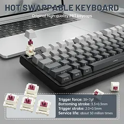 Ігрова клавіатура ATTACK SHARK X98 PRO , Чорний - мініатюра 6