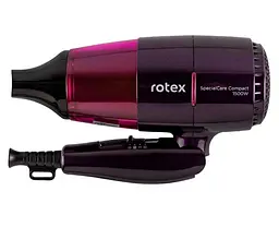 Складаний міні фен Rotex RFF157-V SpecialCare Compact дорожній для сушіння укладання компактний електрофен 1500 Вт Фіолетовий - мініатюра 2