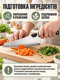 Набір кухонних ножів 13 предметів з нержавіючої сталі Чорний (37261529) - мініатюра 3