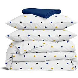 Комплект постільної білизни Cosas Brave love CS5 Сімейний синій (BraveLove_El180x30-81Denim_160x2)