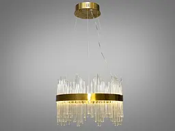 Люстра світлодіодна Diasha 839/400BR, 90W, 4950 лм, 3000K, бронза, сучасний стиль, регульована висота, IP20, 40 см діаметр