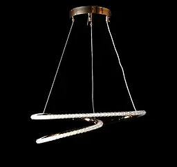 Люстра стельова LED Splendid Ray LF9808/1, регулювання висоти 20-115 см, золото, білий, сучасний стиль