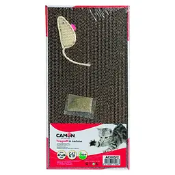 Дряпка для котів Cardboard Maxi гофрований картон з мишкою, 47×24 см