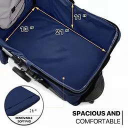Коляска для котів та собак Bestopet Люпосанчик BS-RL-16 Dark Blue - мініатюра 5