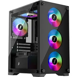 Корпус 1stPlayer Black 600W (X2-M-BK-4F1-PS-600FK-EU) - мініатюра 6